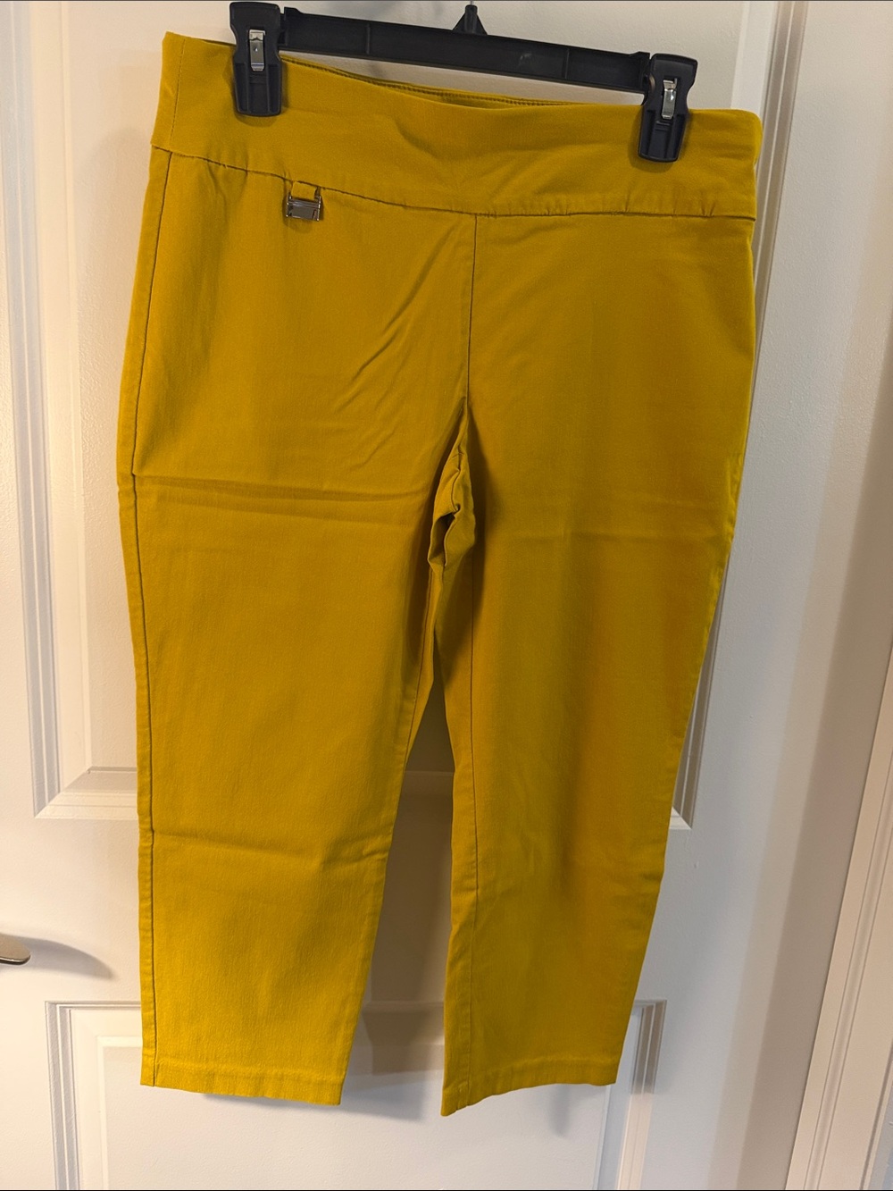 Alfani Straight-Leg Crop Pants in Mustard Yellow